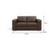 Inglewood Vintage Brown Cigar Leather 64" Loveseat