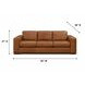 Inglewood Vintage Brown Derby Leather 92" Sofa