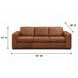 Inglewood Vintage Brown Derby Leather 91" Queen Sleeper Sofa