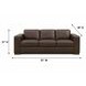 Inglewood Vintage Brown Cigar Leather 91" Queen Sleeper Sofa