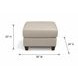 Millbrook Taupe Plain Leather Upholstered Rectangular Ottoman