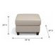 Millbrook Taupe Plain Leather Upholstered Rectangular Ottoman