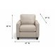 Millbrook Taupe Plain Leather Upholstered Accent Chair