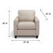 Millbrook Taupe Plain Leather Upholstered Accent Chair