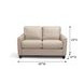 Millbrook Taupe Plain Leather 60" Loveseat