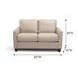 Millbrook Taupe Plain Leather 60" Loveseat
