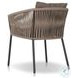 Porto Ellor Brown Outdoor Dining Chair