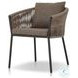 Porto Ellor Brown Outdoor Dining Chair