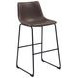 Michelle Brown And Black Armless Bar Stool Set of 2