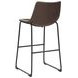 Michelle Brown And Black Armless Bar Stool Set of 2