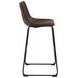 Michelle Brown And Black Armless Bar Stool Set of 2