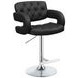Brandi Black And Chrome 29" Adjustable Height Bar Stool