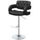 Brandi Black And Chrome 29" Adjustable Height Bar Stool