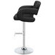 Brandi Black And Chrome 29" Adjustable Height Bar Stool