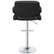 Brandi Black And Chrome 29" Adjustable Height Bar Stool