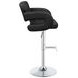Brandi Black And Chrome 29" Adjustable Height Bar Stool
