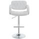 Brandi Chrome And White 29" Adjustable Height Bar Stool