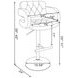 Brandi Chrome And White 29" Adjustable Height Bar Stool