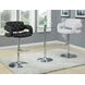 Brandi Chrome And White 29" Adjustable Height Bar Stool