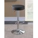 Ramses Chrome And Black 29" Adjustable Bar Stool