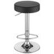 Ramses Chrome And Black 29" Adjustable Bar Stool