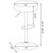 Ramses Chrome And Black 29" Adjustable Bar Stool