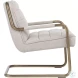 Lincoln Beige Linen Fabric Lounge Chair