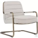 Lincoln Beige Linen Fabric Lounge Chair