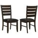 Dalila Dark Brown Side Chair Set of 2
