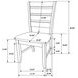 Dalila Grey Ladder Back Side Chair Set of 2
