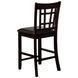 Lavon Black 24" Bar Stool Set of 2