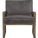 Havenwood Grey Leather Kristoffer Lounge Chair