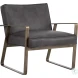 Havenwood Grey Leather Kristoffer Lounge Chair