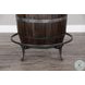 Havenstead Dark Brown Round Counter Height Dining Table with Lazy Susan