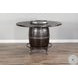 Havenstead Dark Brown Round Counter Height Dining Table with Lazy Susan