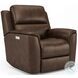 Henry Brown Leather Power Recliner with Power Headrest and Lumbar