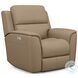 Henry Brown Leather Power Recliner with Power Headrest and Lumbar