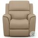 Henry Brown Leather Power Recliner with Power Headrest and Lumbar