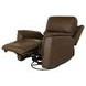 Henry Burnt Umber Leather Swivel Gliding Power Recliner with USB Charging and Heat Massage