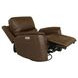 Henry Burnt Umber Leather Swivel Gliding Power Recliner with USB Charging and Heat Massage