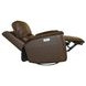 Henry Burnt Umber Leather Swivel Gliding Power Recliner with USB Charging and Heat Massage