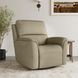 Henry Beige Leather Swivel Gliding Power Recliner with USB Charging and Heat Massage