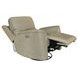 Henry Beige Leather Swivel Gliding Power Recliner with USB Charging and Heat Massage