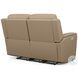 Henry Brown Leather Power Reclining Loveseat with Power Headrest and Lumbar