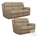 Henry Brown Leather Power Recliner with Power Headrest and Lumbar