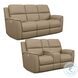Henry Brown Leather Power Recliner with Power Headrest and Lumbar
