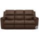 Henry Brown Leather Power Reclining Sofa with Power Headrest and Lumbar