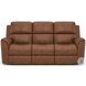 Henry Russet Leather Power Reclining Sofa with Power Headrest and Lumbar