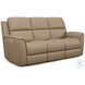 Henry Brown Leather Power Reclining Sofa with Power Headrest and Lumbar