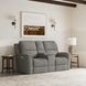 Henry Brown Power Reclining Console Loveseat with Power Headrest and Lumbar